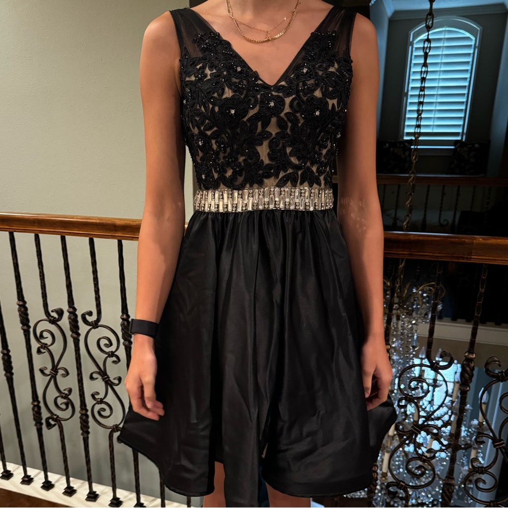 Black short dress